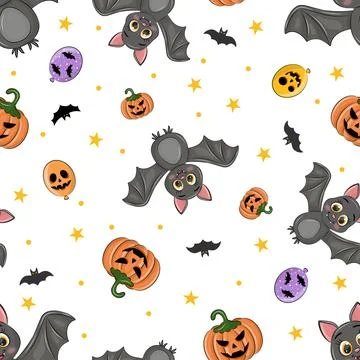 Seamless halloween pattern Stock Illustration