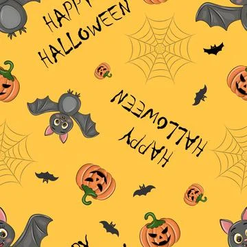 Seamless halloween pattern Stock Illustration