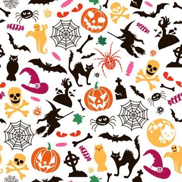 Seamless Halloween Pattern Stock Illustration