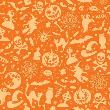 Seamless Halloween Pattern イラスト素材