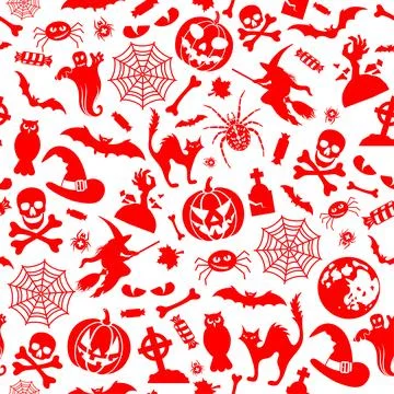 Seamless Halloween Pattern Stock Illustration