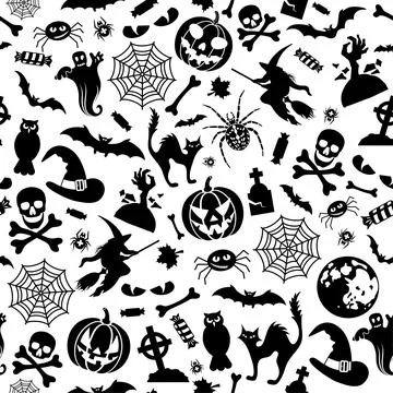 Seamless Halloween Pattern Stock Illustration