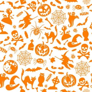 Seamless Halloween Pattern Stock-Illustration
