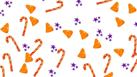 Seamless Halloween Pattern with Magic Spell Books Cauldrons and Gravestones Stock Footage 345539357