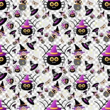 Seamless Halloween Pattern Vector Art Illustration Stock Illustration