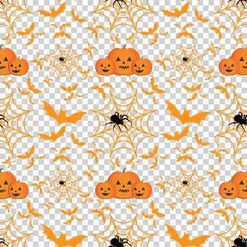 Seamless Halloween Pattern Vector Art Illustration Stock Illustration