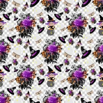 Seamless Halloween Pattern Vector Art Illustration Stock Illustration