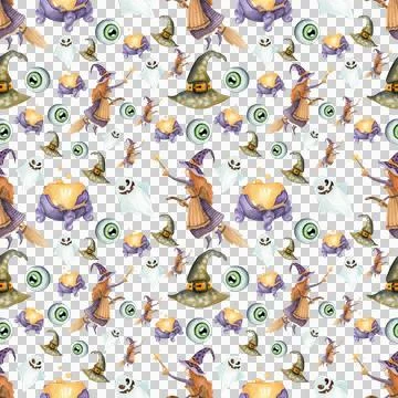 Seamless Halloween Pattern Vector Art Illustration Illustrazione stock