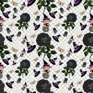 Seamless Halloween Pattern Vector Art Illustration Illustrazione stock