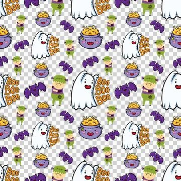 Seamless Halloween Pattern Vector Art Illustration Stock Illustration