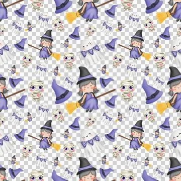 Seamless Halloween Pattern Vector Art Illustration Stock Illustration