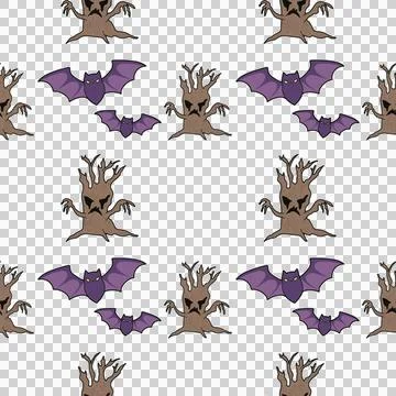 Seamless Halloween Pattern Vector Art Illustration Stock Illustration