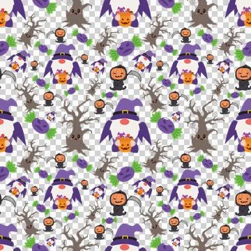 Seamless Halloween Pattern Vector Art Illustration Stock Illustration