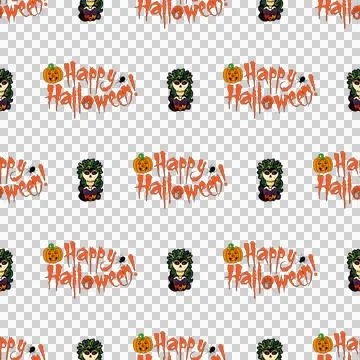Seamless Halloween Pattern Vector Art Illustration Stock Illustration