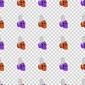 Seamless Halloween Pattern Vector Art Illustration Illustrazione stock