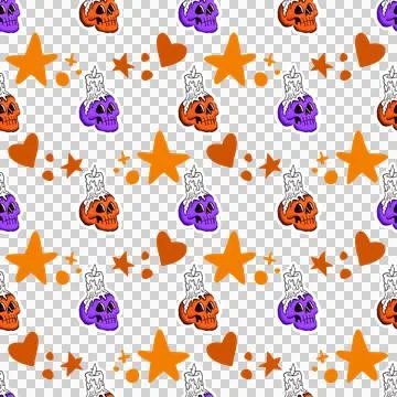 Seamless Halloween Pattern Vector Art Illustration Stock Illustration
