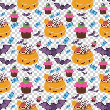 Seamless Halloween Pattern Vector Art Illustration Illustrazione stock