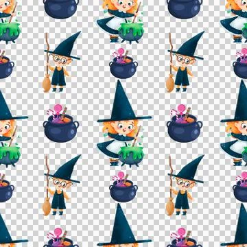 Seamless Halloween Pattern Vector Art Illustration Stock Illustration