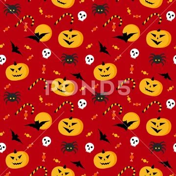 Seamless halloween vector pattern 스톡 일러스트