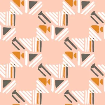 Seamless hand draw Folk pattern. weave lines ornament. Illustrazione stock