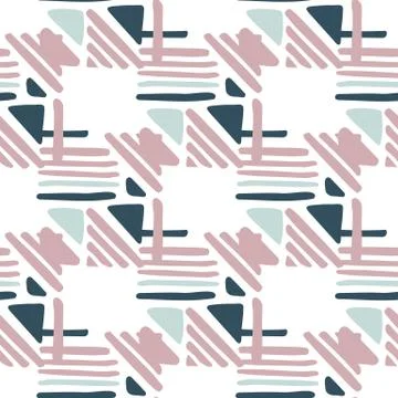 Seamless hand draw Folk pattern. weave lines ornament. Illustrazione stock