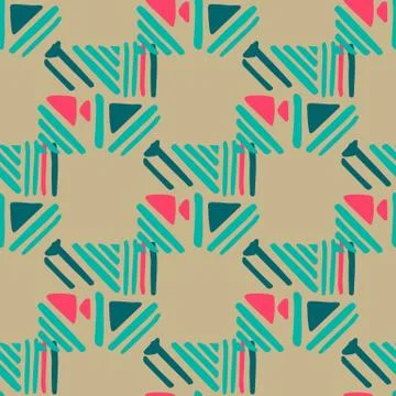 Seamless hand draw Folk pattern. weave lines ornament. Illustrazione stock