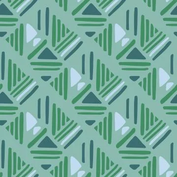 Seamless hand draw Folk pattern. weave lines ornament. Illustrazione stock