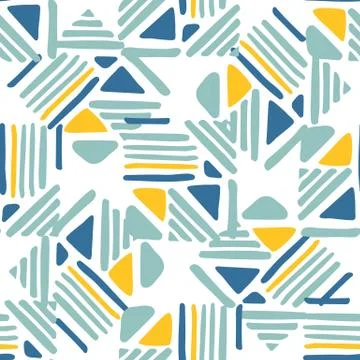 Seamless hand draw Folk pattern. weave lines ornament. Illustrazione stock