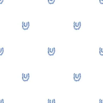 Seamless hand draw glitter elements pattern background with blue line Stock Illustration