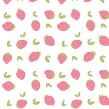 Seamless hand draw strawberry pattern background. Vector. Stockillustratie