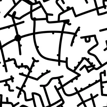 Seamless hand drawn abstract backdrop with decorative line pattern Stock Illustration