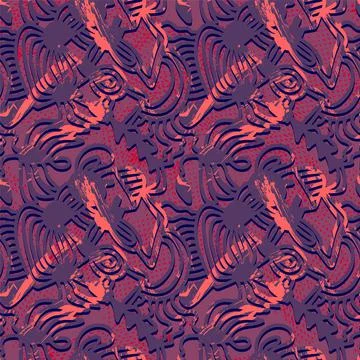 Seamless hand drawn abstract backdrop with decorative pattern Stock-Illustration