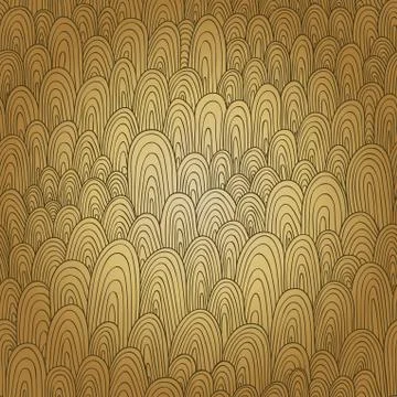 Seamless hand-drawn abstract pattern. endless texture in warm colors. Stock Illustration