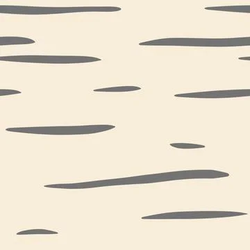 Seamless hand drawn beige gray abstract pattern. Monochrome geometric lines Stock Illustration