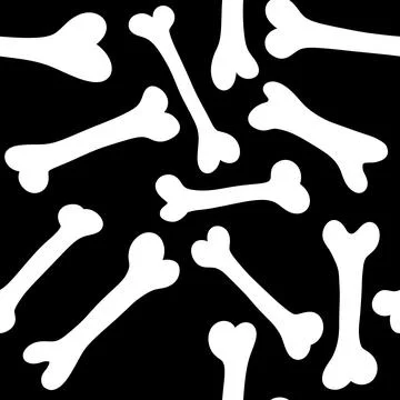 Seamless hand drawn black and white Halloween pattern with cartoon ghost skull Stock Illustration