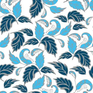 Seamless hand-drawn flowers pattern. Seamless pattern can be used for wallpaper Stock Illustration