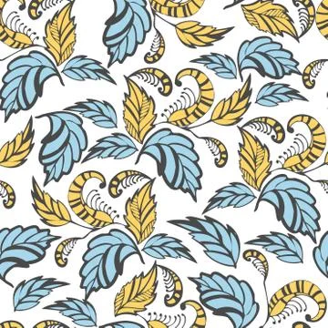 Seamless hand-drawn flowers pattern. Seamless pattern can be used for wallpaper Illustrazione stock