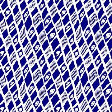 Seamless hand drawn ink pattern. Creative endless background with blots. Abst Illustrazione stock