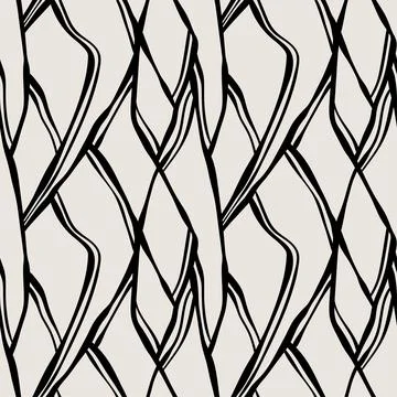 Seamless hand drawn ink pattern. Creative endless background with blots. Abst Illustrazione stock