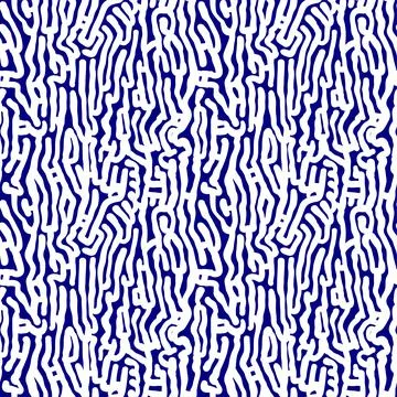 Seamless hand drawn ink pattern. Creative endless background with blots. Abst Stock Illustration