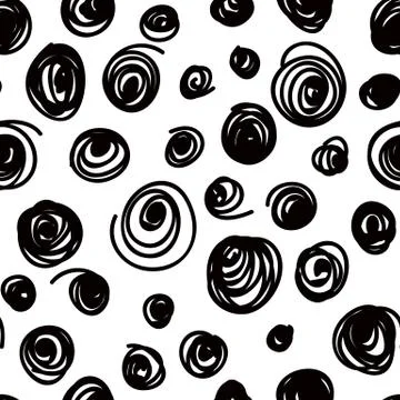 Seamless hand drawn irregular uneven black and white texture Stock Illustration