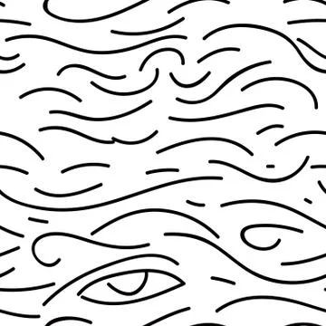 Seamless hand drawn irregular uneven black and white texture Illustrazione stock