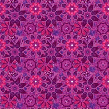 Seamless hand drawn mandala pattern. Vintage decorative elements. Different イラスト素材