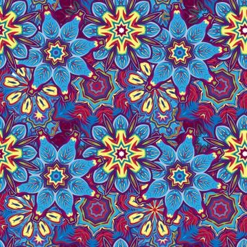 Seamless hand drawn mandala pattern. Vintage decorative elements. Different Illustration