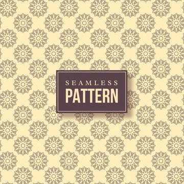 Seamless hand drawn mandala pattern. Illustrazione stock