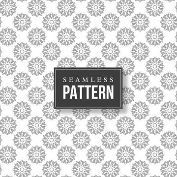 Seamless hand drawn mandala pattern. Stock Illustration
