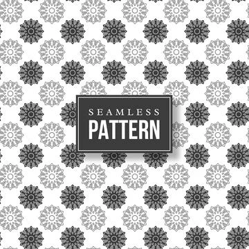 Seamless hand drawn mandala pattern. 스톡 일러스트