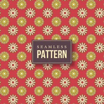 Seamless hand drawn mandala pattern. Stock Illustration