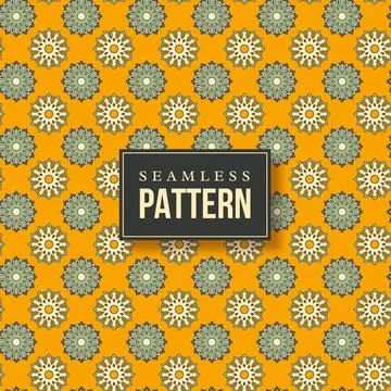 Seamless hand drawn mandala pattern. Stock Illustration