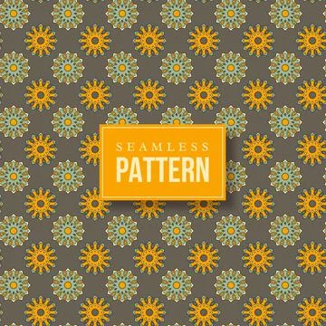 Seamless hand drawn mandala pattern. Illustrazione stock